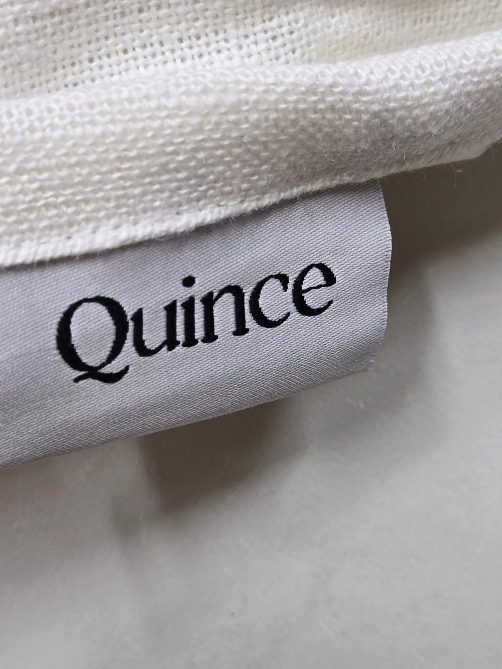 QUINCE Set Of 2 48x108 European Linen Curtains White 0230